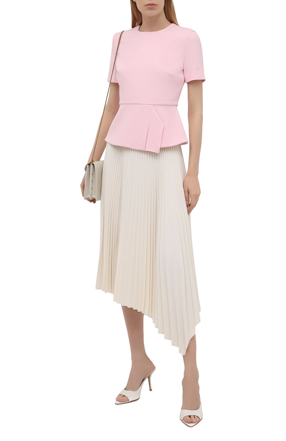 Топ ROLAND MOURET светло-розового цвета по цене 49950 руб., арт. SS21/S2288/F2196, фото 2 Топ ROLAND MOURET, арт. SS21/S2288/F2196, фото 2