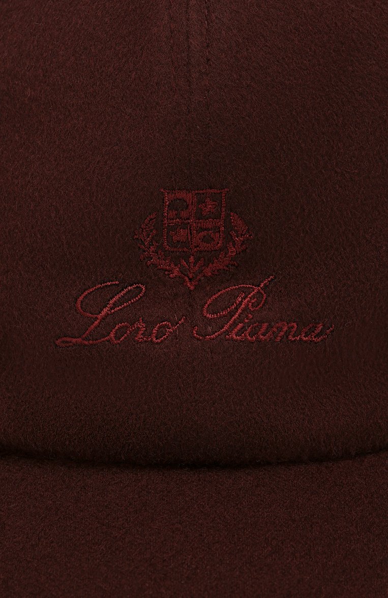 Мужск�ая кашемировая бейсболка LORO PIANA бордового цвета, арт. FAF8520 | Фото 3 (Материал: Кашемир, Шерсть, Текстиль; Статус проверки: Проверена категория, Проверено; Материал сплава: Проставлено, Проверено; Нос: Не проставлено)