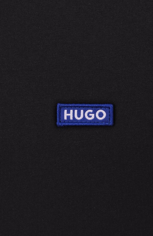 Хлопковая футболка HUGO Blue 50509991 Чёрный  50509991 Фото 6