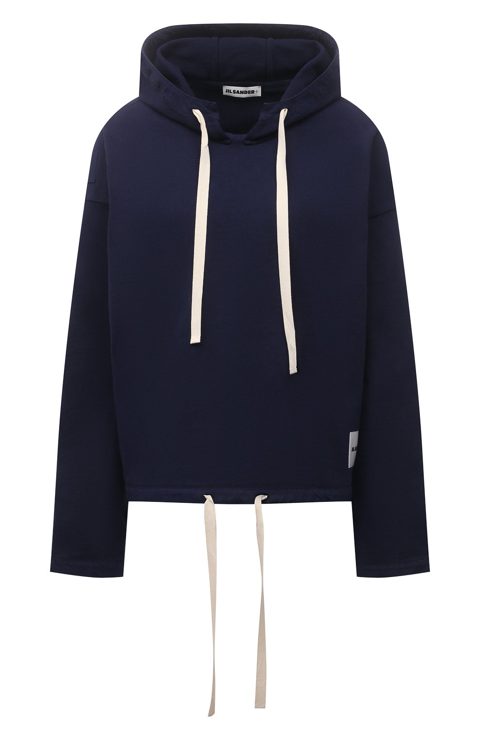 Хлопковое худи JIL SANDER темно-синего цвета по цене 57450 руб., арт. JPPS707520-WS248908A, фото 1 Хлопковое худи JIL SANDER, арт. JPPS707520-WS248908A, фото 1