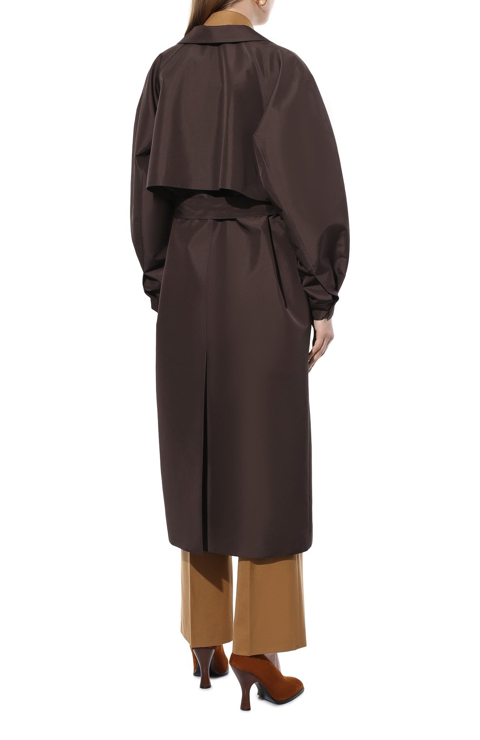 Тренч JM STUDIO темно-коричневого цвета по цене 45950 руб., арт. FW212218, фото 4 Тренч JM STUDIO, арт. FW212218, фото 4