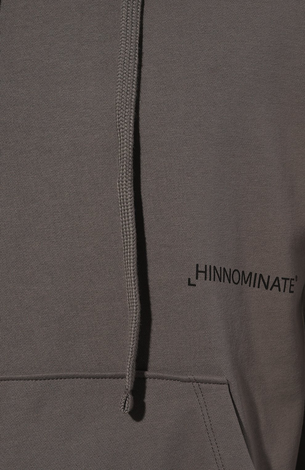 Хлопковое худи HINNOMINATE серого цвета по цене 15400 руб., арт. HNM237, фото 5 Хлопковое худи HINNOMINATE, арт. HNM237, фото 5