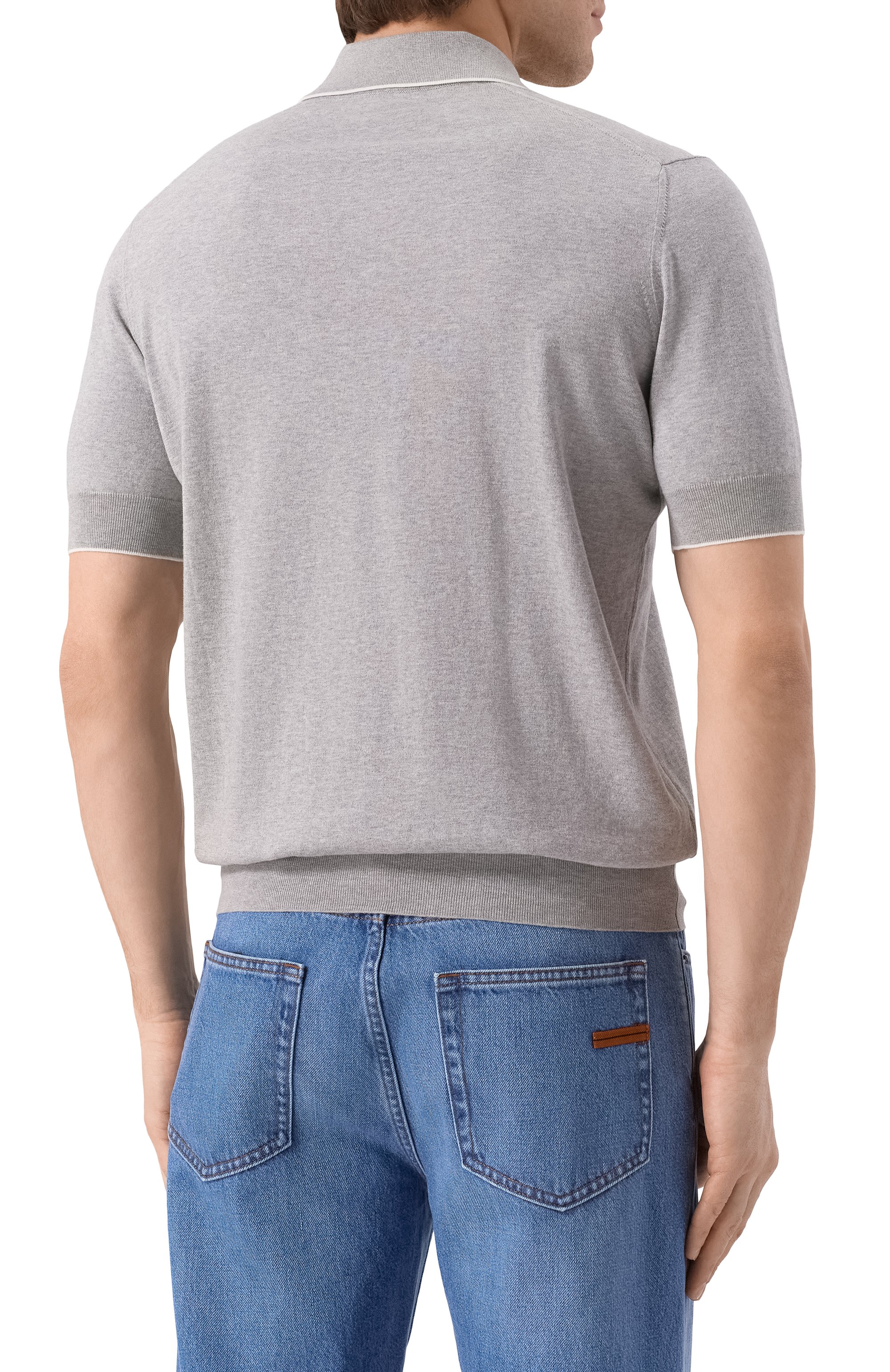 Хлопковое поло BRUNELLO CUCINELLI, арт. M29805205, фото 4