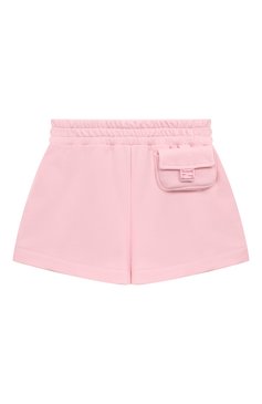 Детские хлопковые шорты FENDI светло-розового цвета, арт. JFF319/5V0/3-6 | Фото 1 (Материал сплава: Проставлено; Нос: Не проставлено; Материал внешний: Хлопок; Случай: Повседневный; Ростовка одежда: 5 лет | 110 см, 4 года | 104 см, 7 лет | 122 см)