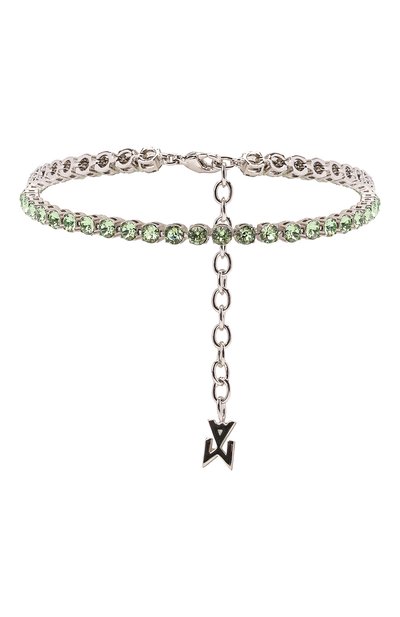 Женская анклет AMINA MUADDI, арт. TENNIS ANKLET/CRYSTALS SILVER BASE/SWA