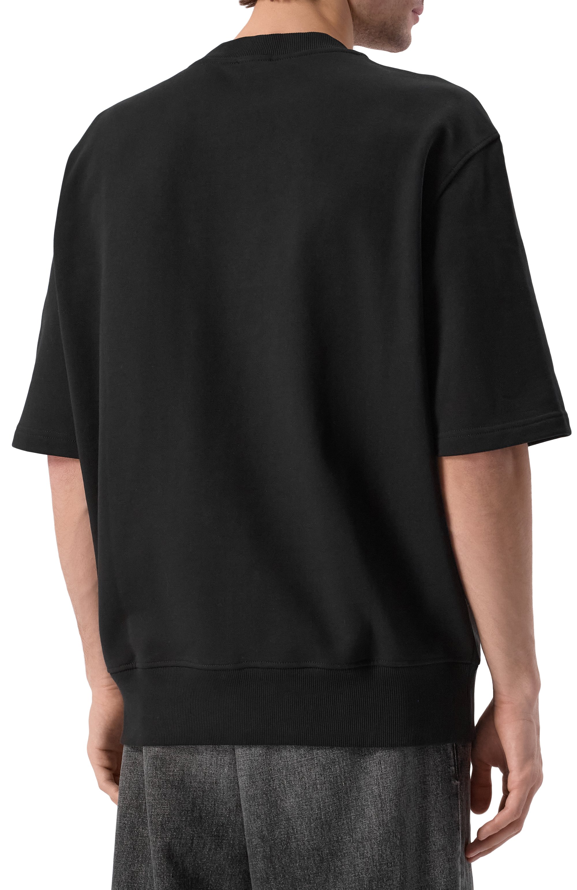 Хлопковый свитшот DIESEL черного цвета по цене 16300 руб., арт. A11580/0BMBJ, фото 4 Хлопковый свитшот DIESEL, арт. A11580/0BMBJ, фото 4