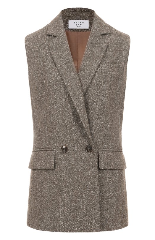 Шерстяной жилет Seven Lab SJU.16.766.456 Коричневый SJU.16.766.456