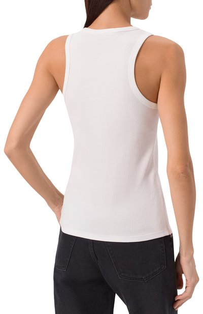 Хлопковая майка LIU JO белого цвета по цене 8990 руб., арт. WA5367J0295, фото 4 Хлопковая майка LIU JO, арт. WA5367J0295, фото 4