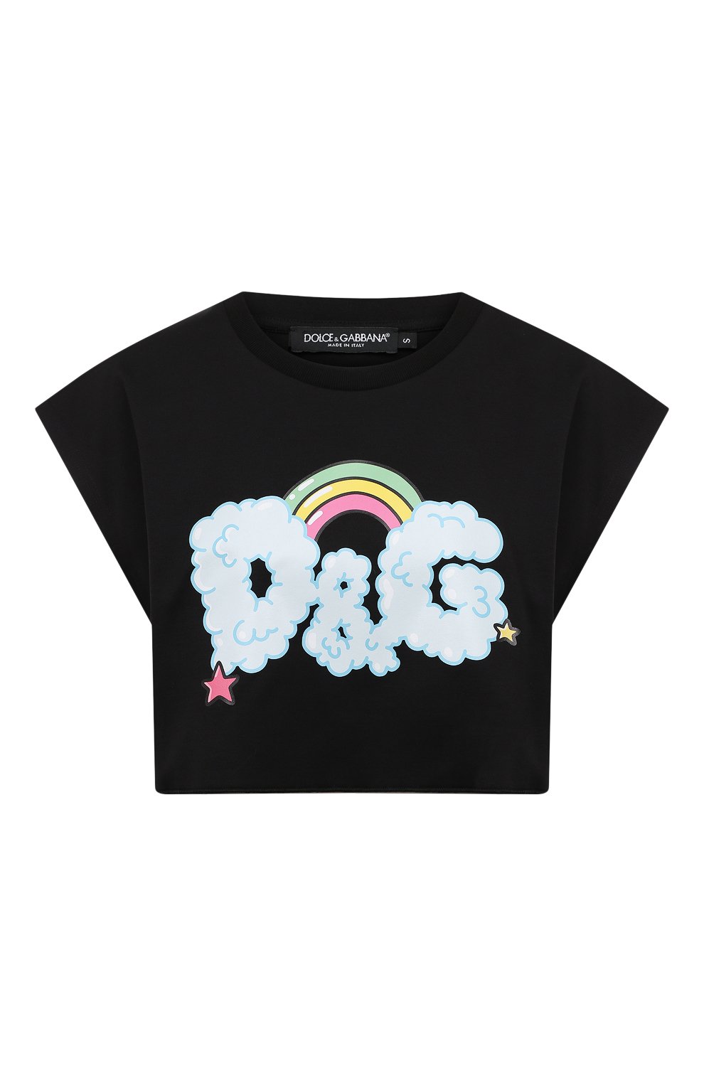 Хлопковая футболка DOLCE & GABBANA черного цвета по цене 52150 руб., арт. F8S88T/HU7H8, фото 1 Хлопковая футболка DOLCE & GABBANA, арт. F8S88T/HU7H8, фото 1