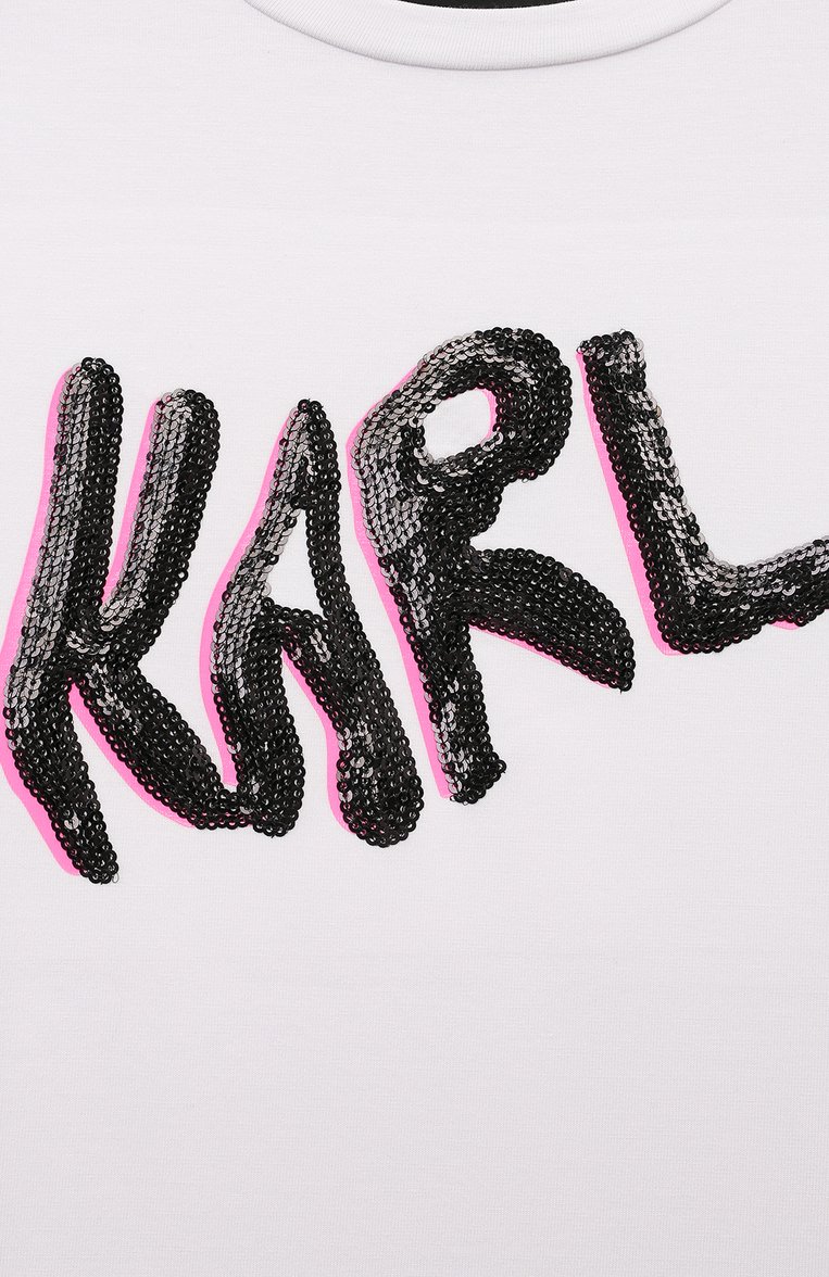 Хлопковая футболка KARL LAGERFELD KIDS, арт. Z30114, фото 1