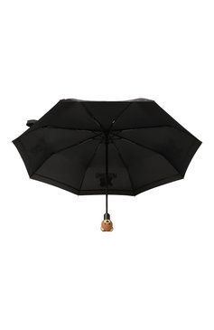 Женский складной зонт MOSCHINO черного цвета, арт. 8169-0PENCL0SE | Фото 3 (Материал: Текстиль, Синтетический материал, Металл; Материал сплава: Проставлено; Нос: Не проставлено)