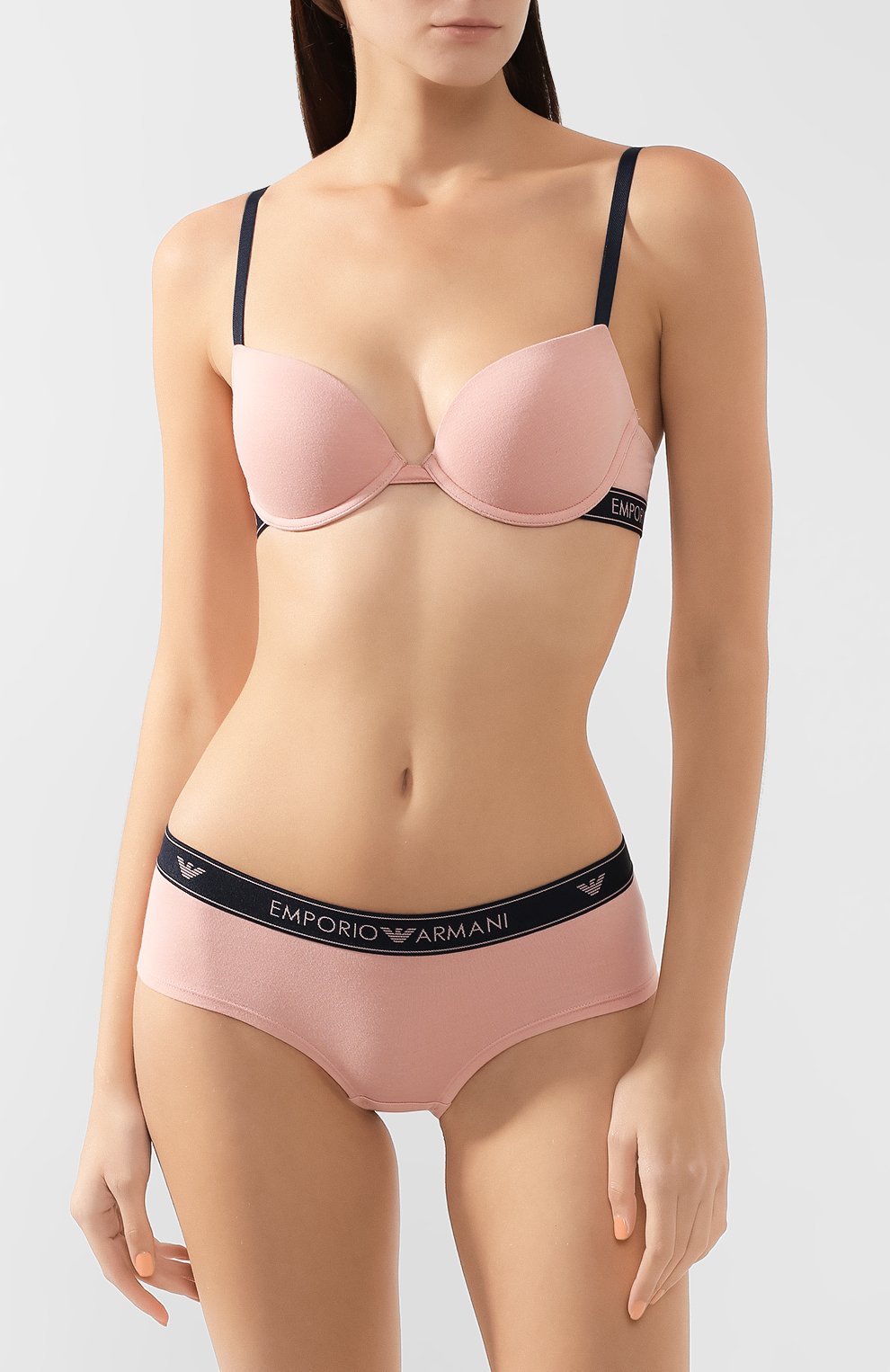 Трусы-шорты EMPORIO ARMANI розового цвета по цене 4355 руб., арт. 163225/9A317, фото 2 Трусы-шорты EMPORIO ARMANI, арт. 163225/9A317, фото 2