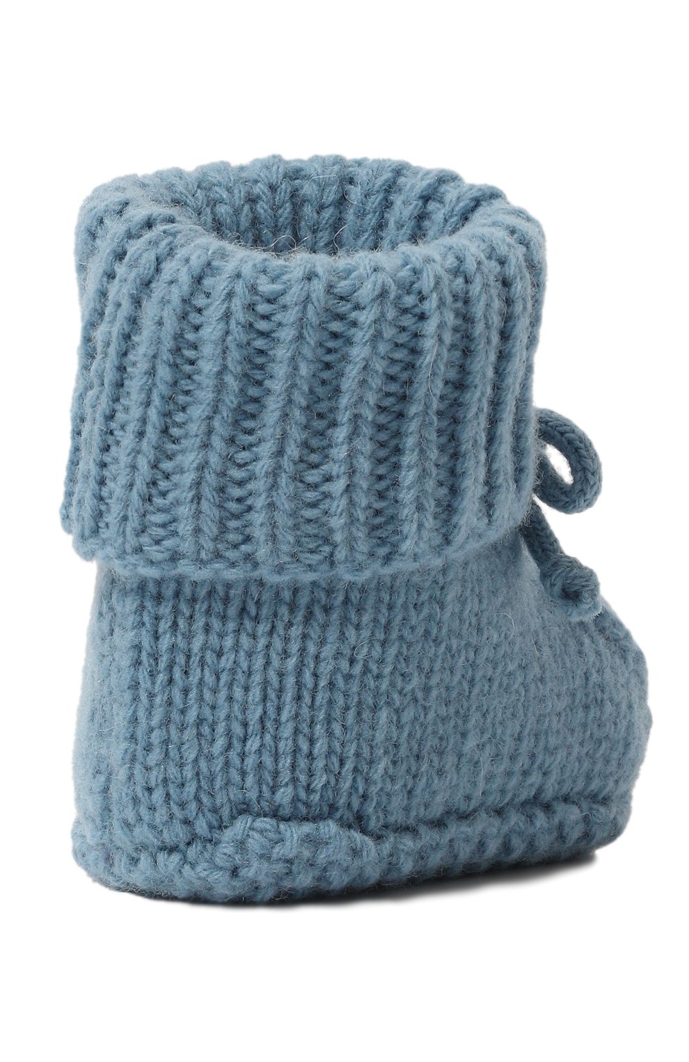 Кашемировые пинетки WOOL AND COTTON синего цвета по цене 5460 руб., арт. KMLPA-016, фото 3 Кашемировые пинетки WOOL AND COTTON, арт. KMLPA-016, фото 3