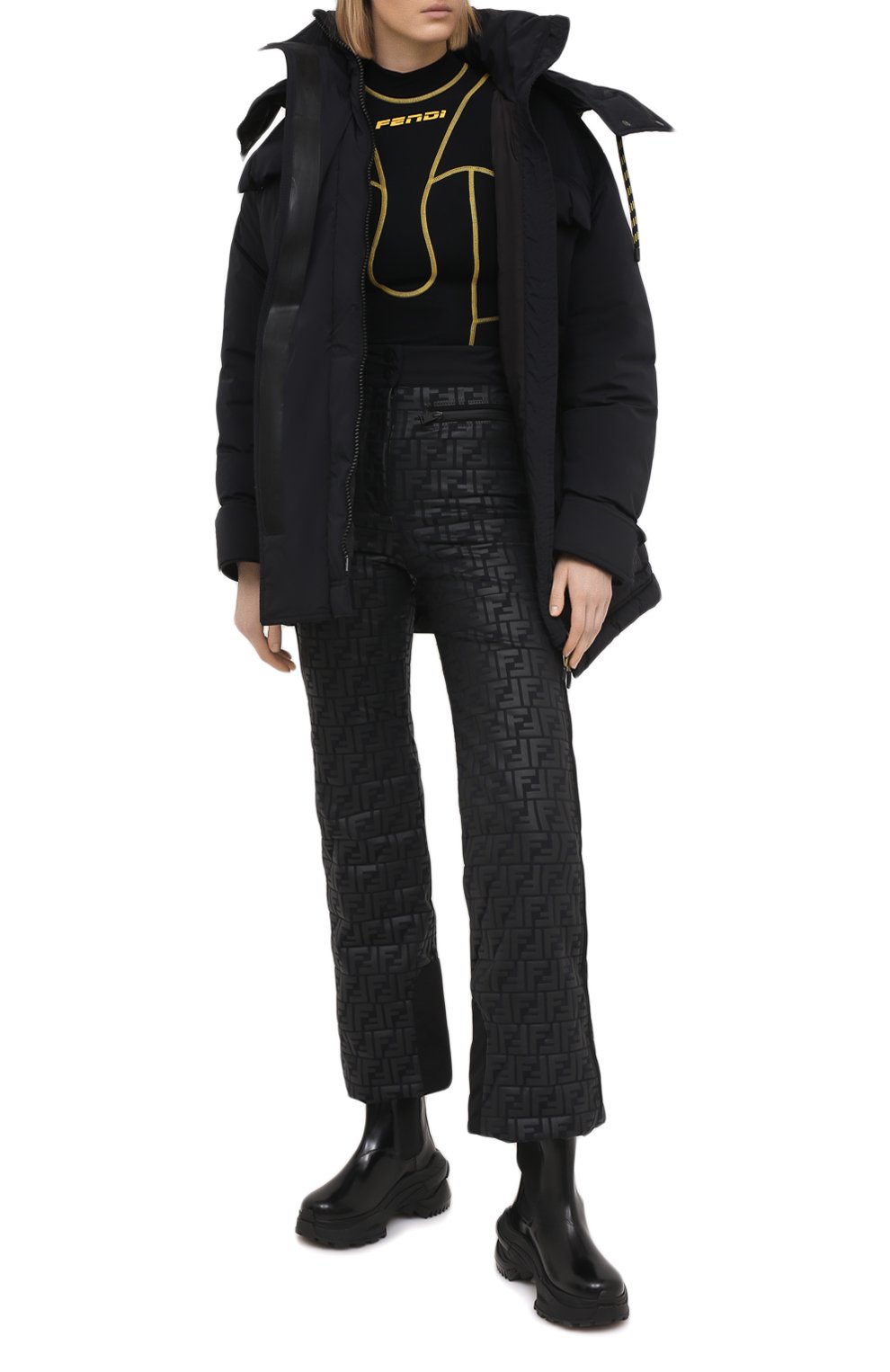 Брюки FENDI черного цвета по цене 116000 руб., арт. FAB221 AEQX, фото 2 Брюки FENDI, арт. FAB221 AEQX, фото 2