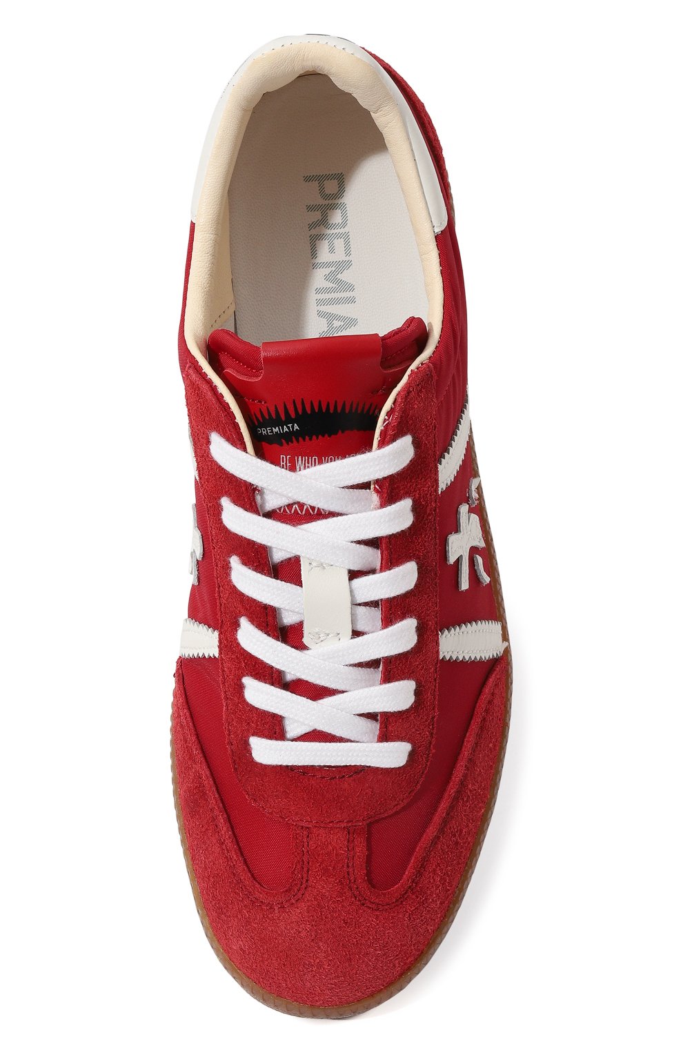 Комбинированные кеды bonnie-d PREMIATA красного цвета по цене 22200 руб., арт. B0NNIED/VAR 6455, фото 6 Комбинированные кеды bonnie-d PREMIATA, арт. B0NNIED/VAR 6455, фото 6