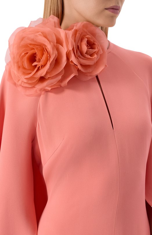 Платье из вискозы и шелка Elie Saab D1099ARC26/CD023 Розовый  D1099ARC26/CD023 Фото 4