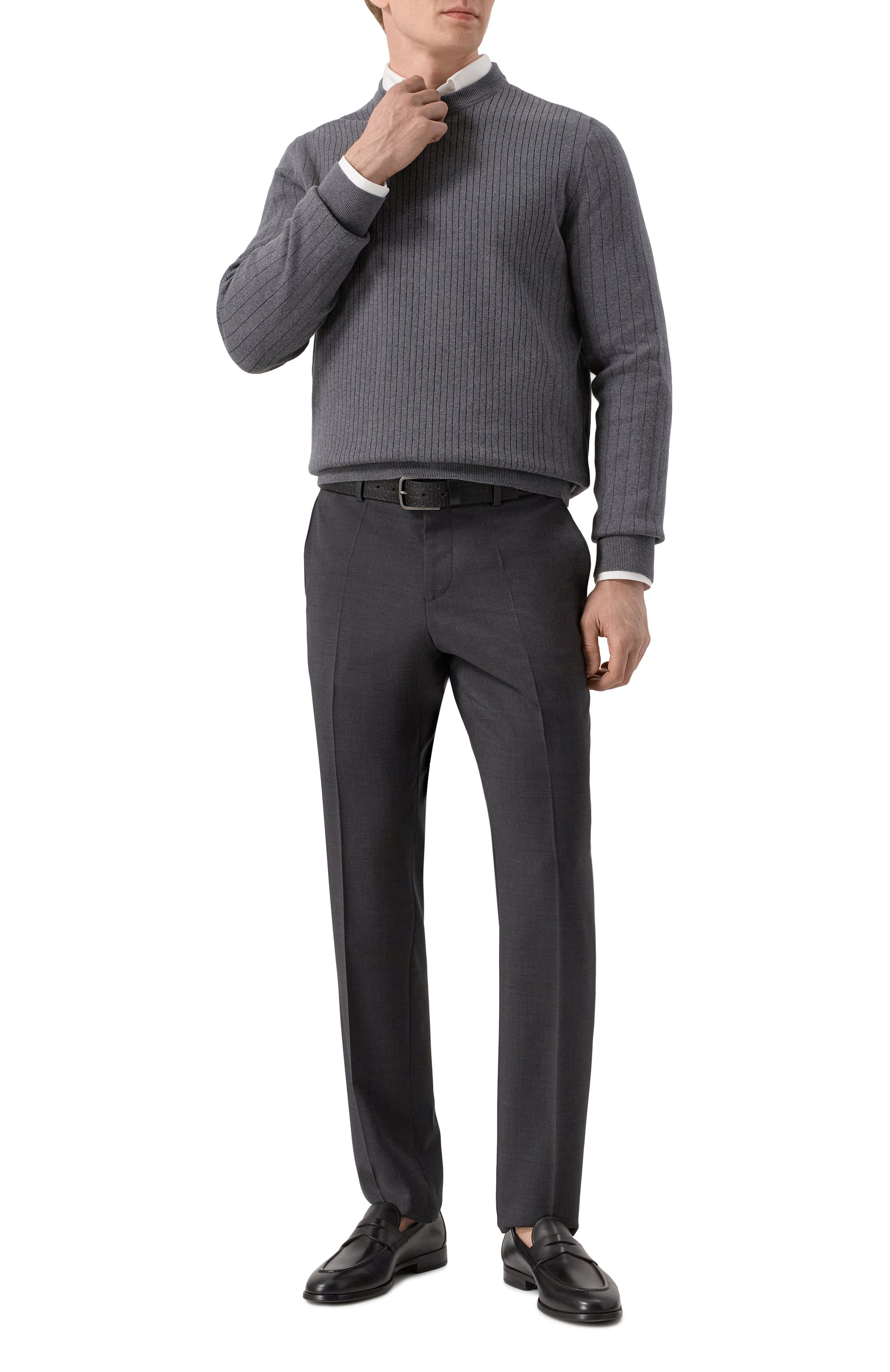 Шерстяные брюки BOSS, арт. 50537573, фото 2