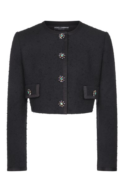 Женский жакет из хлопка и шелка DOLCE & GABBANA, арт. F27IHZ/HUMWJ
