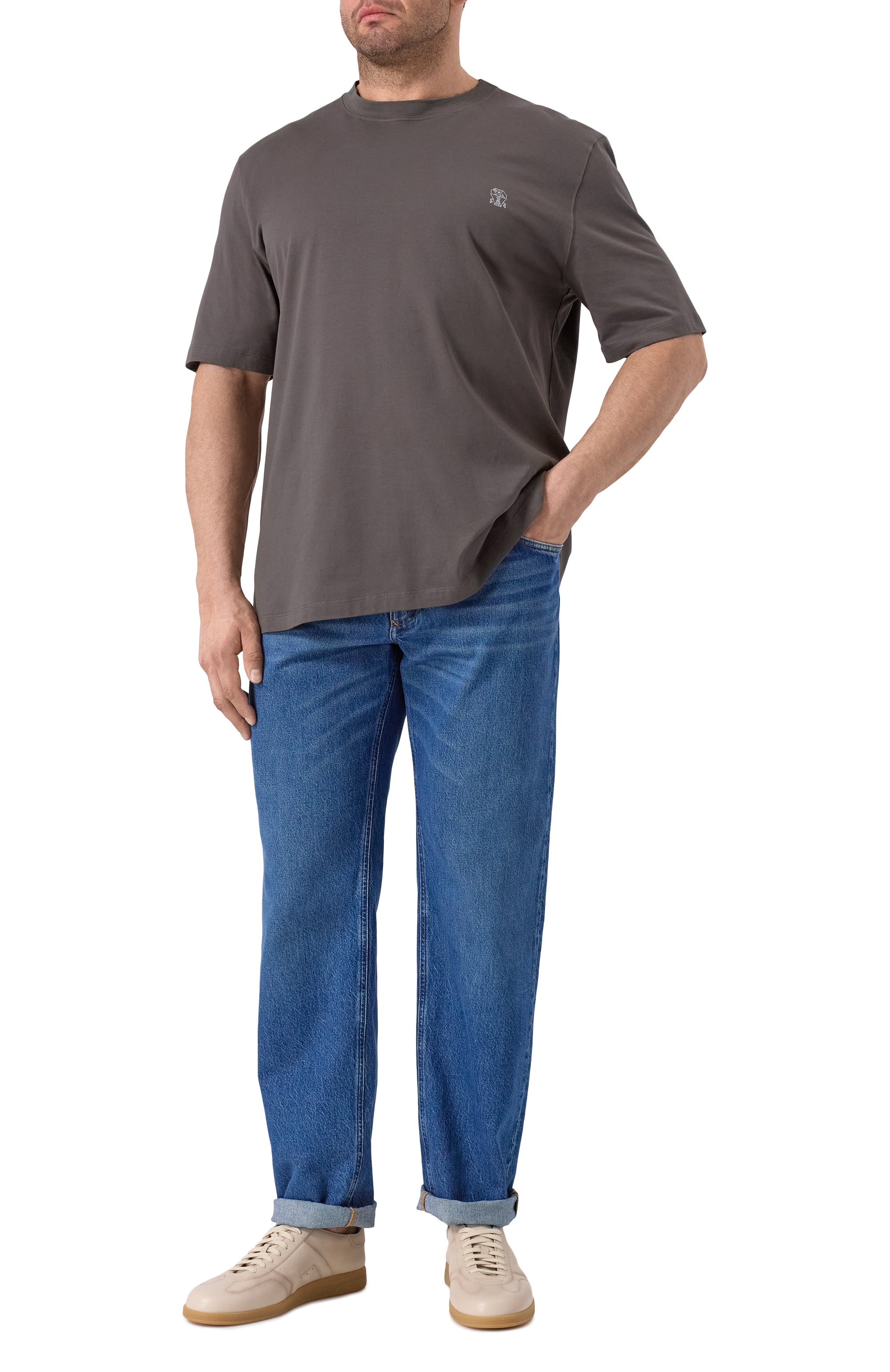 Хлопковая футболка BRUNELLO CUCINELLI, арт. M0B138440W, фото 2