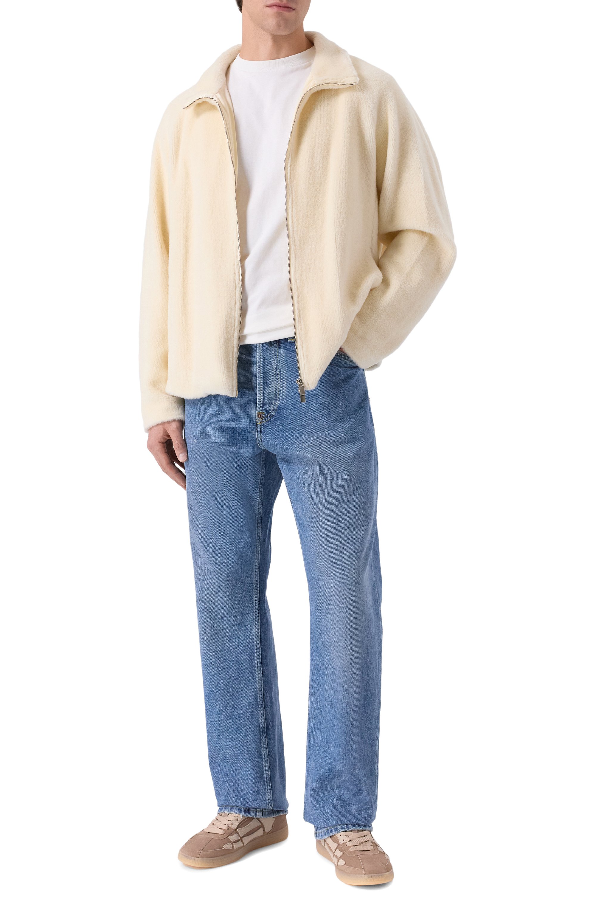 Шерстяной кардиган ATTACHMENT кремового цвета по цене 121500 руб., арт. AB52-028, фото 2 Шерстяной кардиган ATTACHMENT, арт. AB52-028, фото 2