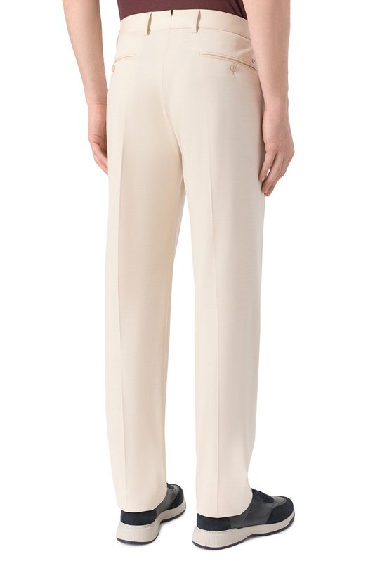 Шерстяные брюки Stefano Ricci M1T6100130/MA0033 Кремовый  M1T6100130/MA0033 Фото 4