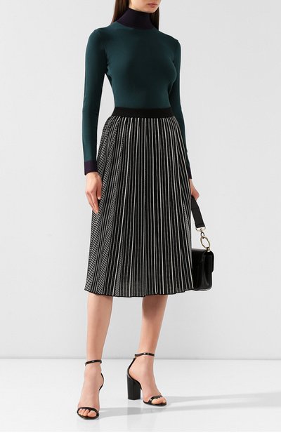 Шерстяная юбка AKIRA NAKA черно-белого цвета по цене 48950 руб., арт. AW1953-BK0W, фото 2 Шерстяная юбка AKIRA NAKA, арт. AW1953-BK0W, фото 2