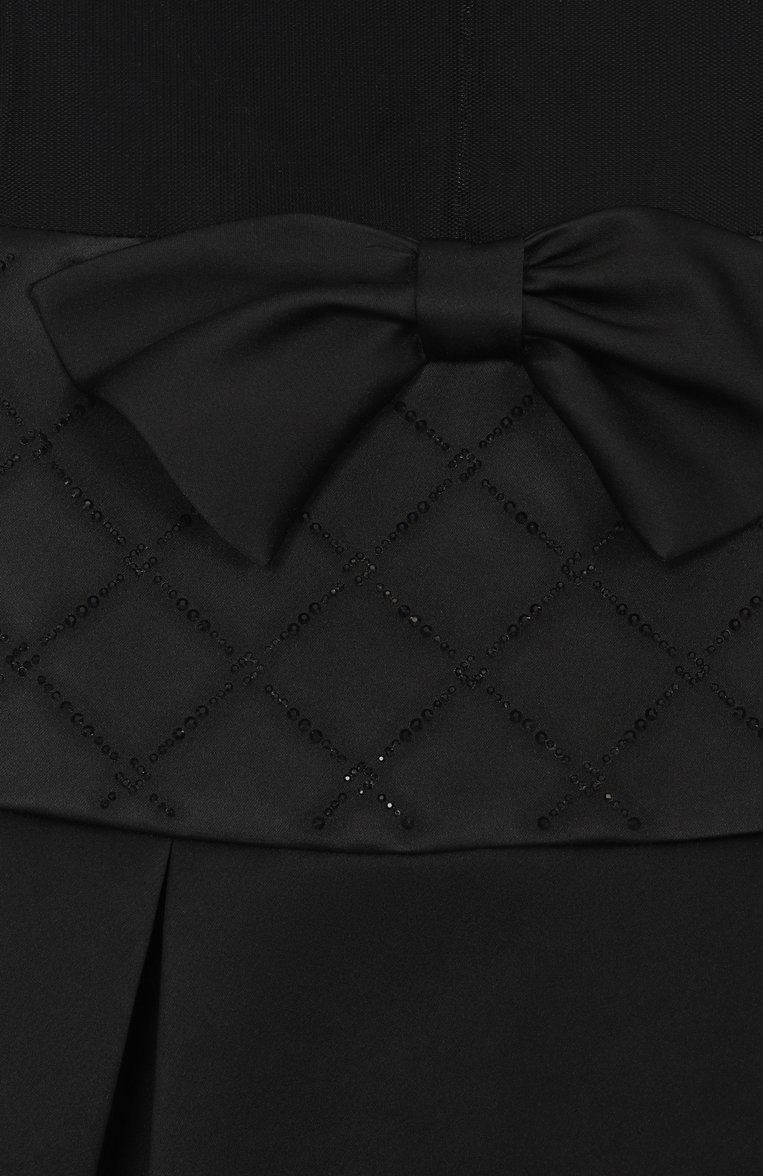 Детское атласное платье ELISABETTA FRANCHI LA MIA BAMBINA черного цвета, арт. EFAB5790/RA016/10A-12A+ | Фото 3 (Материал подклада: Вискоза; Материал внешний: Синтетический материал; Рукава: Без рукавов; Случай: Формальный; Девочки Кросс-КТ: Платье-одежда; Автоматизация ТО: Проставлено; Автоматизация состава: Проставлено; Ростовка одежда: 10 - 11 лет | 140 - 146см, 13 - 15 лет | 158 см, 12 лет | 152 см)