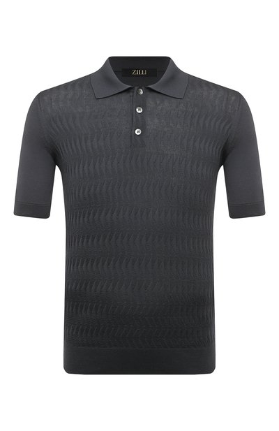 Мужская шелковое поло ZILLI, арт. KBP002M0640VTS000