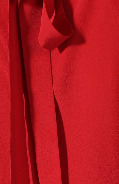 Однотонная шелковая блуза с воротником-стойкой PRADA, арт. P973E-1H51-F0011, фото 5