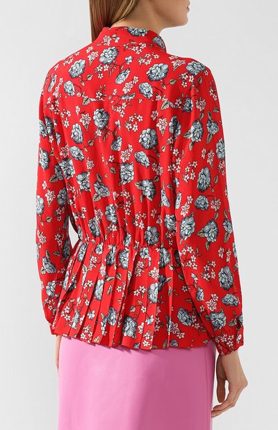 Блузка с принтом VETEMENTS красного цвета по цене 49950 руб., арт. WSS196057, фото 4 Блузка с принтом VETEMENTS, арт. WSS196057, фото 4