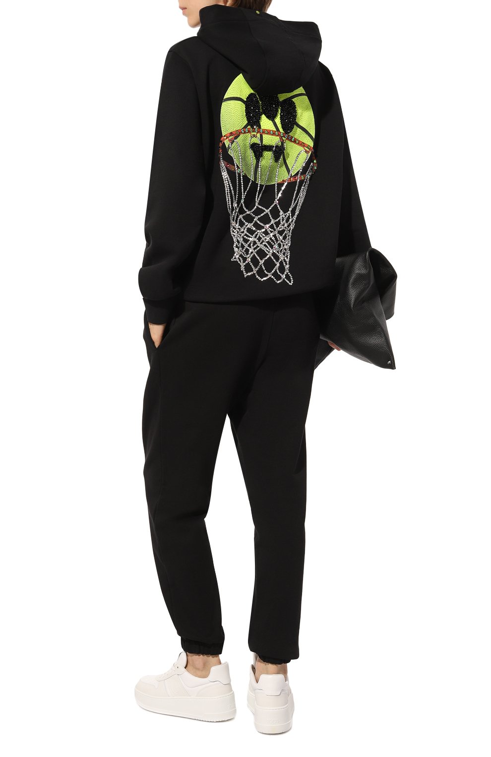 Хлопковое худи BARROW черного цвета по цене 42900 руб., арт. F4BWW0HS092, фото 2 Хлопковое худи BARROW, арт. F4BWW0HS092, фото 2