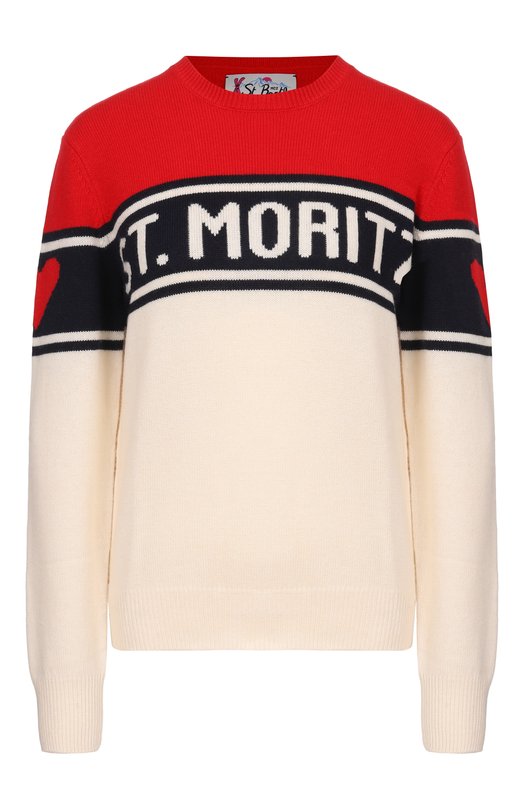 Пуловер из шерсти и вискозы MC2 Saint Barth QUE0010-02026I/NEW QUEEN Разноцветный QUE0010-02026I/NEW QUEEN