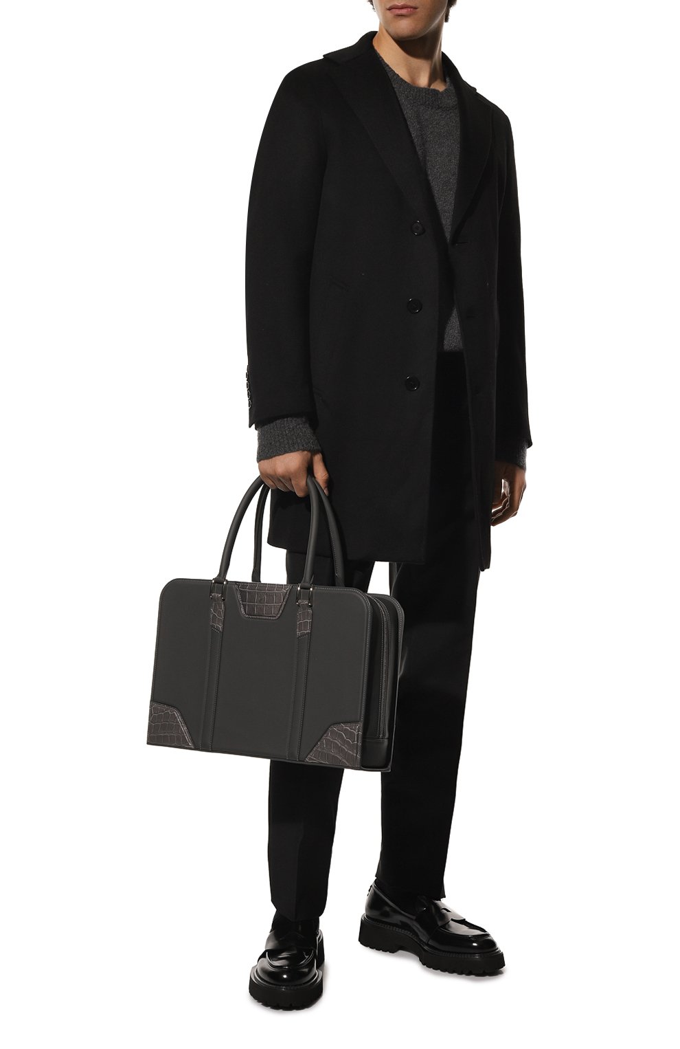 Сумка для ноутбука с отделкой из кожи крокодила joyce LERME, арт. Joyce croc, фото 7