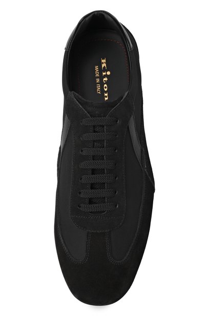 Текстильные кроссовки KITON черного цвета по цене 118500 руб., арт. USSA445N01379, фото 5 Текстильные кроссовки KITON, арт. USSA445N01379, фото 5