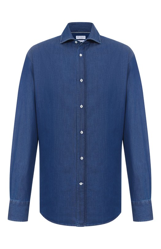Джинсовая рубашка Brunello Cucinelli MR6831718 Синий MR6831718