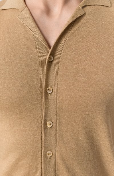 Рубашка изо льна и кашемира FEDELI, арт. 8UE05802, фото 5