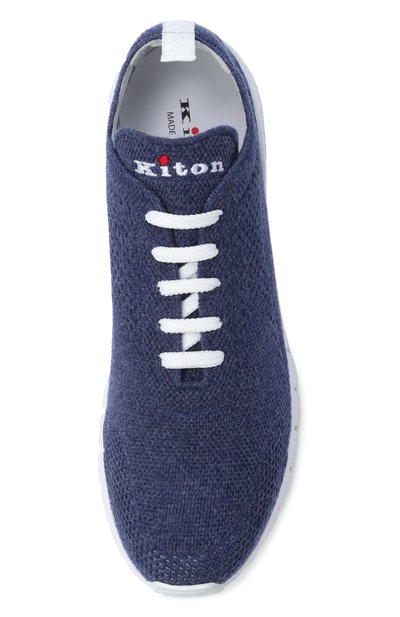 Текстильные кроссовки KITON синего цвета по цене 112000 руб., арт. USSFITSN00847, фото 5 Текстильные кроссовки KITON, арт. USSFITSN00847, фото 5