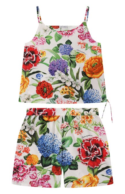 Детский комплект из топа и шорт DOLCE & GABBANA разноцветного цвета по цене 0 руб., арт. L51U09/HS5S5/8-14 | Фото 1