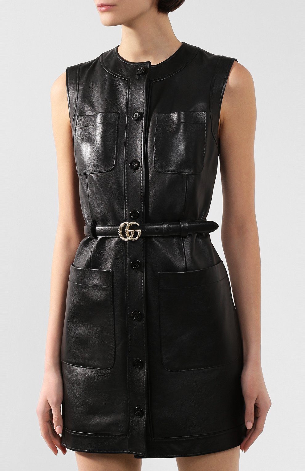 Кожаное платье GUCCI, арт. 599065/XNAH0, фото 3