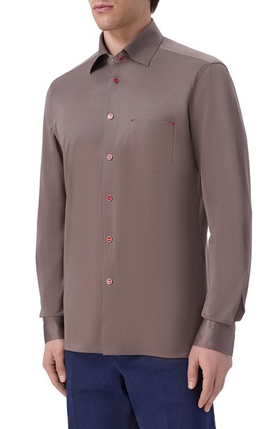 Хлопковая рубашка KITON, арт. UMCNERPH09665, фото 3