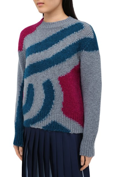 Свитер DRIES VAN NOTEN серого цвета по цене 57950 руб., арт. 202-11246-1720, фото 3 Свитер DRIES VAN NOTEN, арт. 202-11246-1720, фото 3