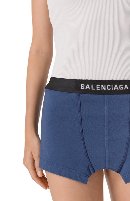 Хлопковая юбка Balenciaga 839695/TSVZ1 Синий  839695/TSVZ1 Фото 5