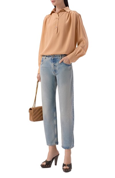 Кожаные мюли babylone 115 SAINT LAURENT, арт. 860797/AAF8B, фото 3