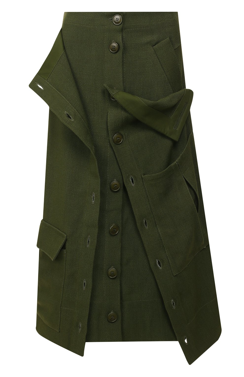 Юбка JACQUEMUS зеленого цвета по цене 63100 руб., арт. 193SK03/26580, фото 1 Юбка JACQUEMUS, арт. 193SK03/26580, фото 1