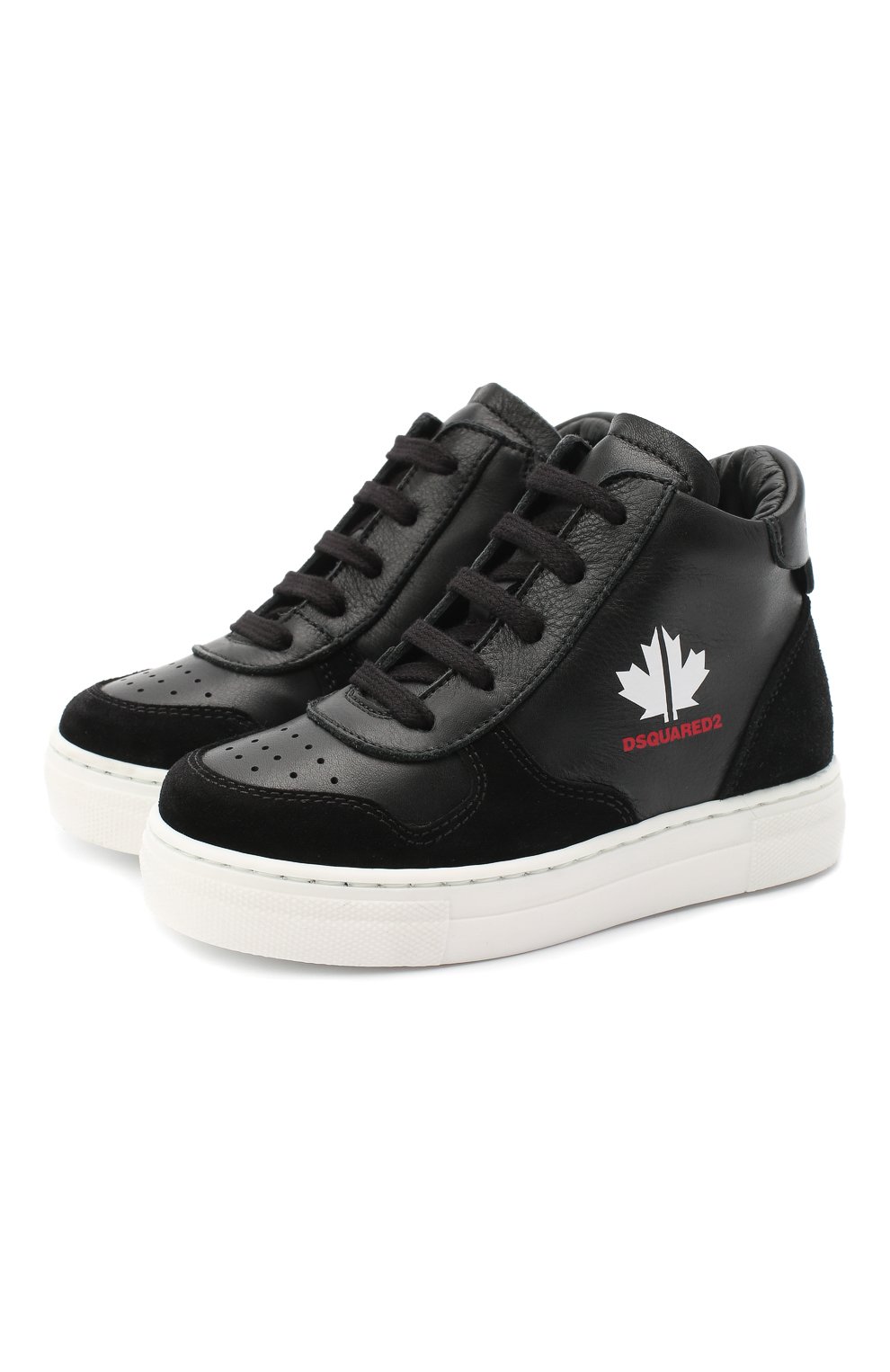 Высокие кожаные кеды DSQUARED2, арт. 64924/CR0STA/18-27, фото 1