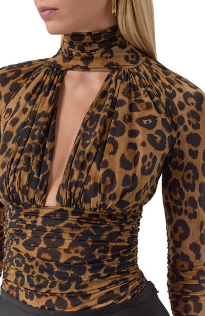 Боди BLUMARINE леопардового цвета по цене 75700 руб., арт. 2C419A, фото 5 Боди BLUMARINE, арт. 2C419A, фото 5