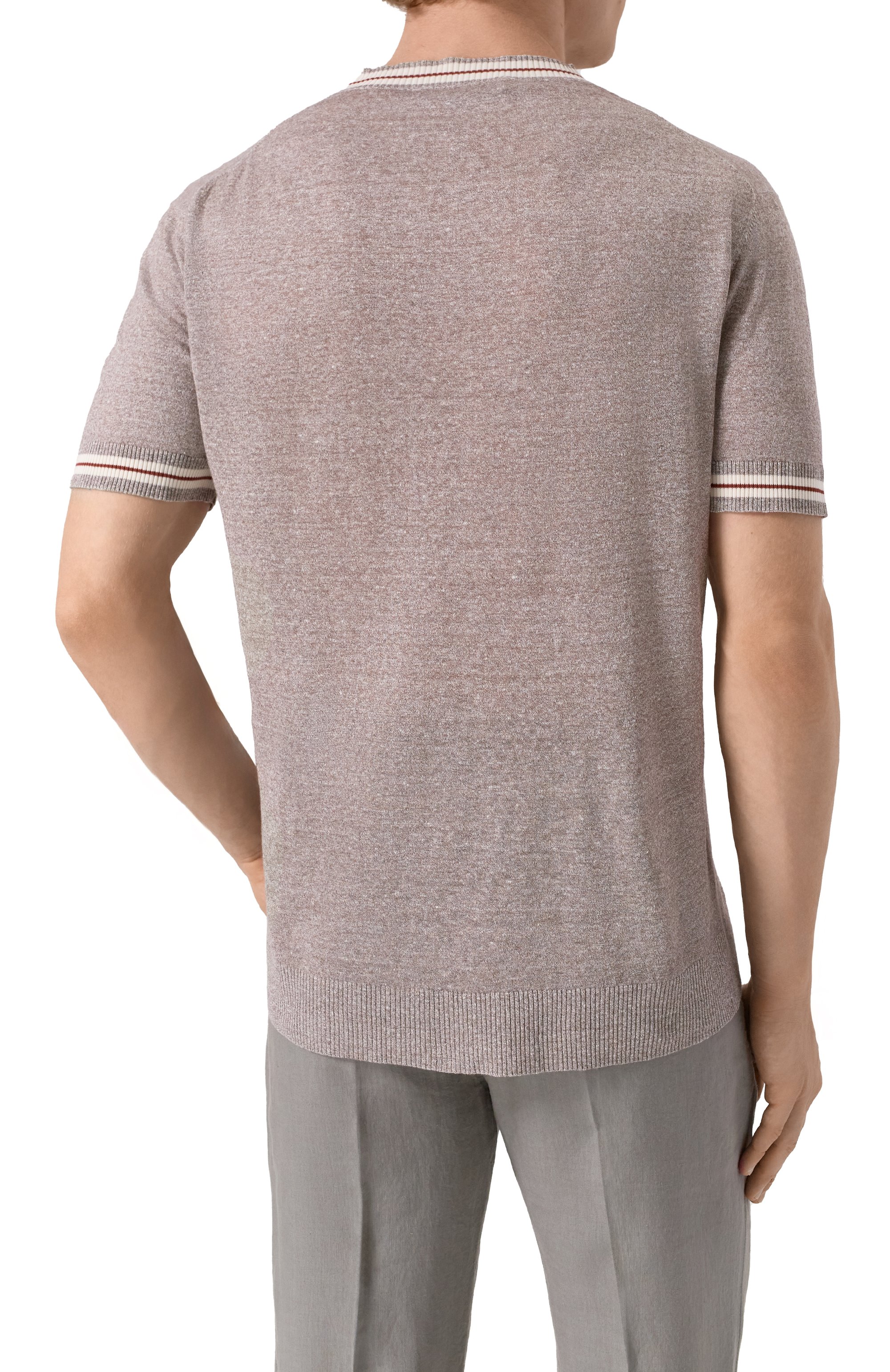 Джемпер изо льна и хлопка L.B.M. 1911 коричневого цвета по цене 25350 руб., арт. 6400/59046, фото 4 Джемпер изо льна и хлопка L.B.M. 1911, арт. 6400/59046, фото 4