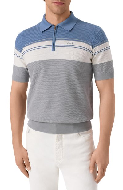 Поло из шелка и хлопка ZILLI, арт. KZP002M0142VTHL00/62, фото 3