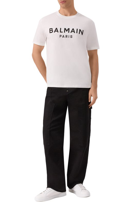 Хлопковая футболка Balmain FH1EG000/BB73 Белый  FH1EG000/BB73 Фото 2