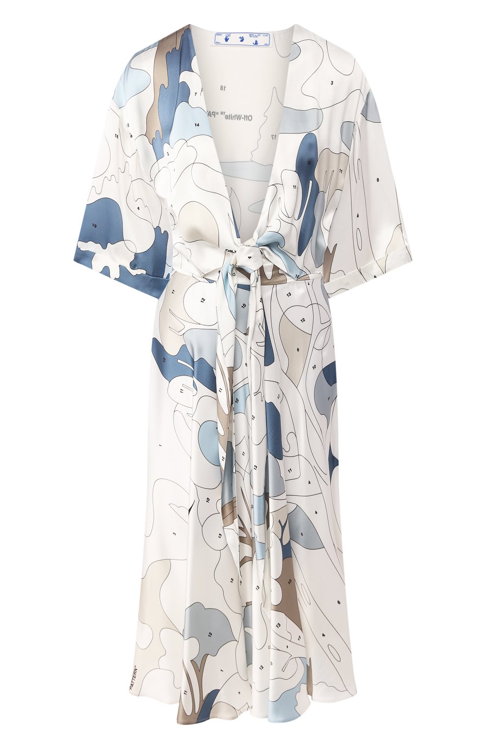 Платье из вискозы OFF-WHITE разноцветного цвета по цене 99500 руб., арт. 0WDB219S20FAB0020106, фото 1 Платье из вискозы OFF-WHITE, арт. 0WDB219S20FAB0020106, фото 1